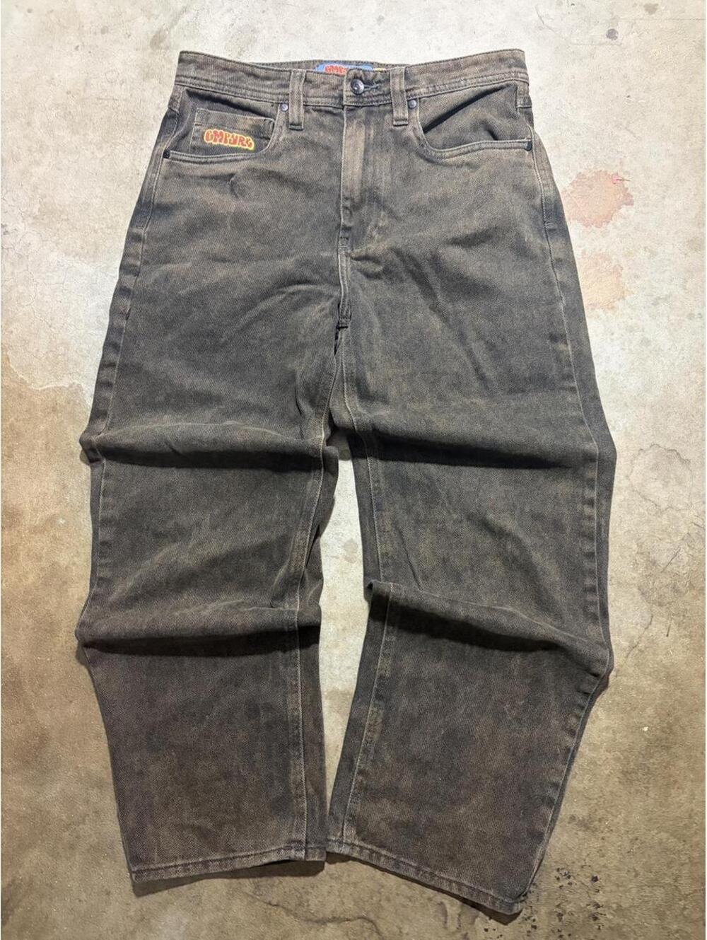 -Yellow tinted Y2K empyre Black Jeans size 28